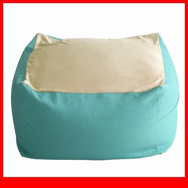 クッション★おしゃれでかわいいキューブ型ビーズクッション XL/日本製 洗えるカバー 布地/ソファ 椅子 スツール/ターコイズブルー/a6拍卖