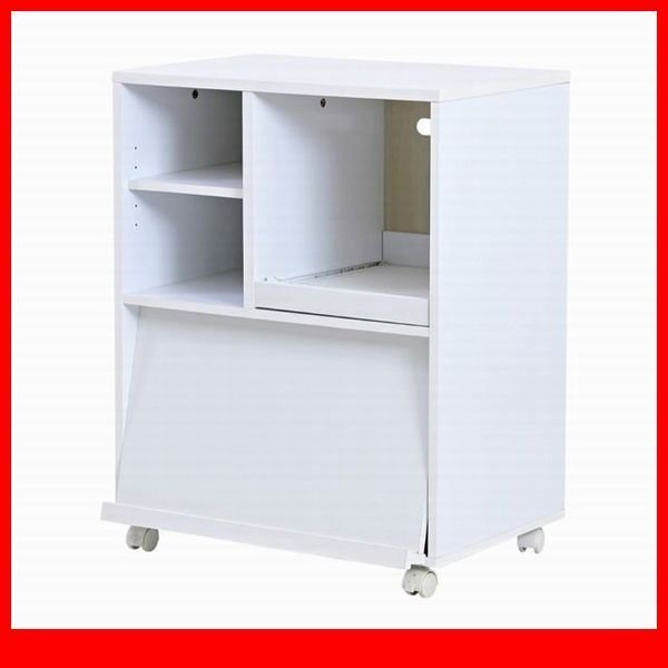 キッチンカウンター★新品/コンパクト キッチンカウンター/コンセント キャンスター付 スライド収納 フラップ扉 背面化粧/白 ナチュラル/a3拍卖