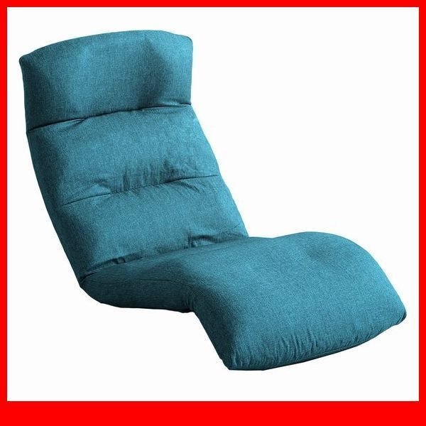 座椅子★日本製リクライニング座椅子 ダウンタイプ/布地 ファブリック/14段階調節ギア 転倒防止機能付/こたつで/ターコイズブルー/a12拍卖