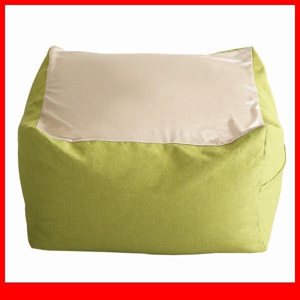 クッション★おしゃれでかわいいキューブ型ビーズクッション XLサイズ/日本製 洗えるカバー 布地/ソファ 椅子 スツール/ライトグリーン/a3拍卖