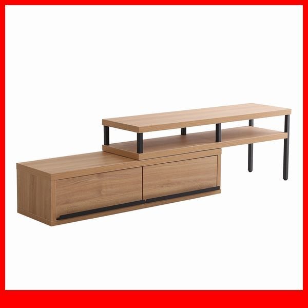 テレビ台★ヴィンテージ伸縮テレビ台/完成品/ロータイプ W100.5~190伸縮 回転 コーナーにも/40インチ/シャビーナチュラル/激安 特価/a1拍卖