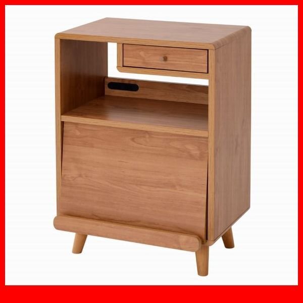 食器棚★新品/一人暮らしに寄り添う 食器棚/北欧風 コンパクト 幅50cm コンセント付き フラップ扉 機能多数 背面化粧/ナチュラル/a3拍卖