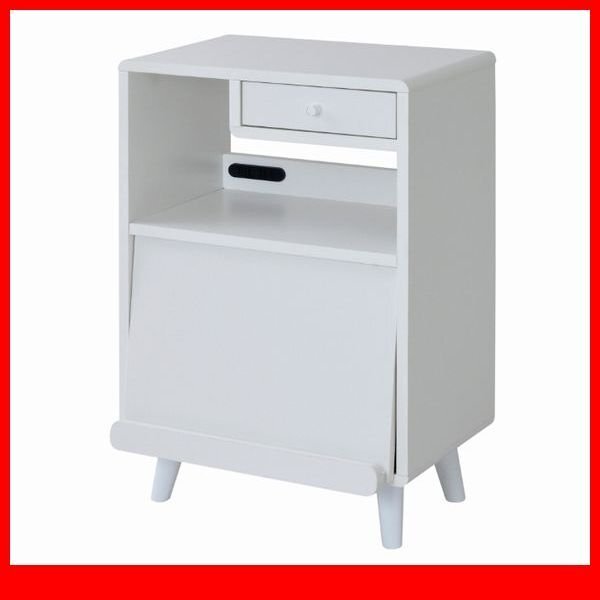 食器棚★新品/一人暮らしに寄り添う 食器棚/北欧風 コンパクト 幅50cm コンセント付き フラップ扉 機能多数 背面化粧/ホワイト/a4拍卖