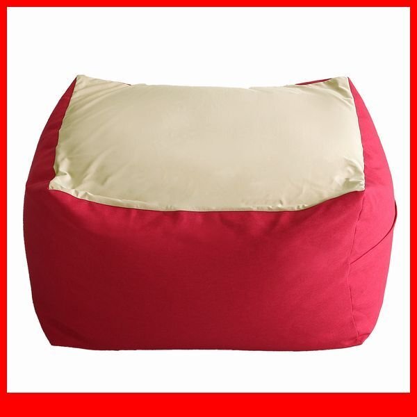 クッション★おしゃれでかわいいキューブ型ビーズクッション XLサイズ/日本製 洗えるカバー 布地/ソファ 椅子 スツール/ローズ 赤系/a5拍卖