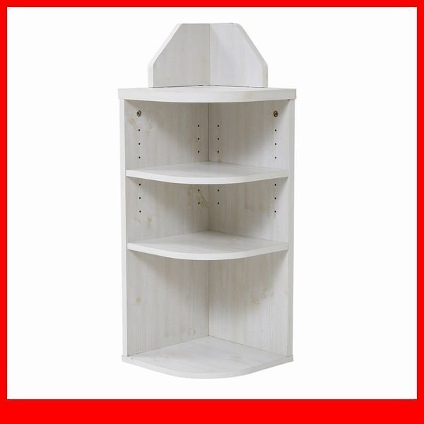 ラック★カウンター下収納 コーナーラック/カントリーデザイン/リビング収納 キッチンカウンター下収納/3段/ホワイト 白家具/FLLA-0064/a3拍卖