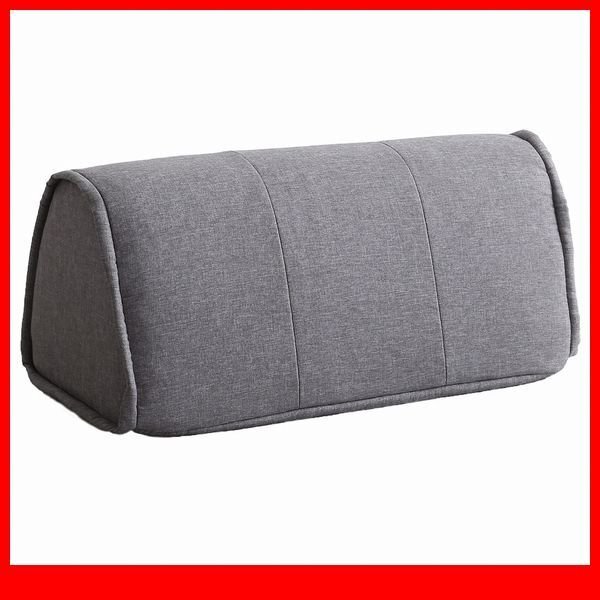 クッション★新品/背もたれクッション 滑り止め付き/ファブリック 安心の日本製 完成品/グレー/a3拍卖