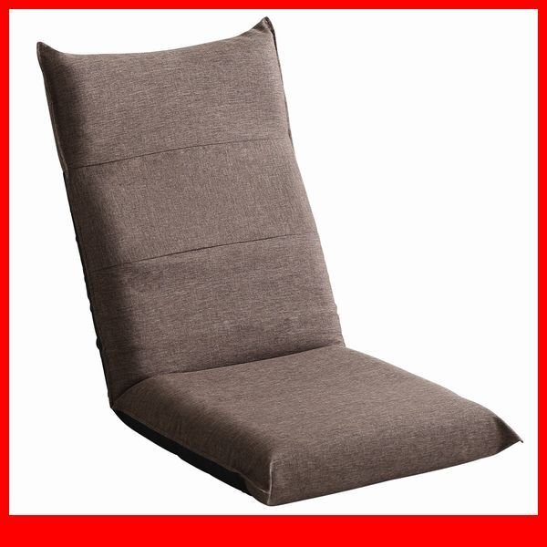 座椅子★シンプルボリューム ハイバック座椅子/14段階リクライニング フラット~二つ折り/日本製 布地 完成品/ブラウン/特価/a3拍卖