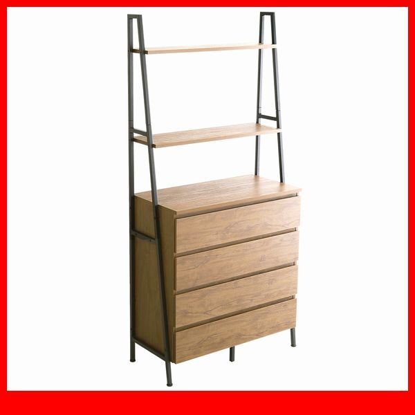 チェスト ラック★新品/ヴィンテージ風チェストラック オールチェスト/充実の収納 引出し ディスプレイ/シャビーオーク/a1拍卖