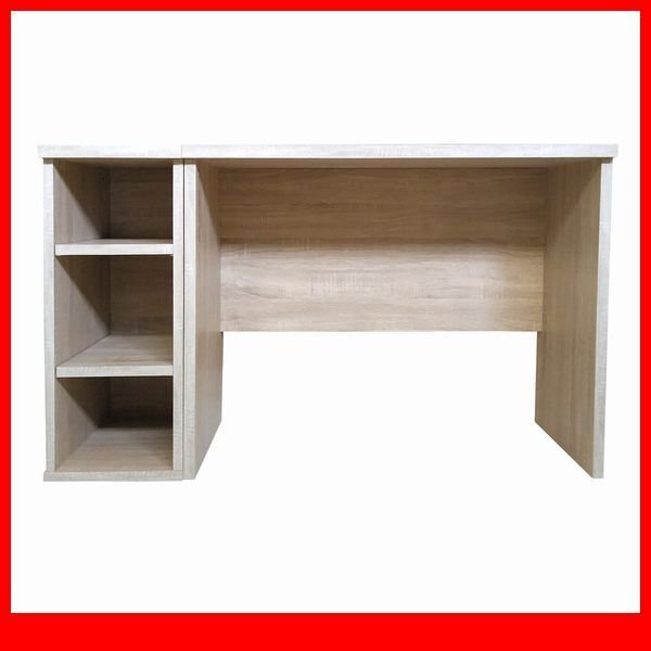 机★新品/シンプルデスク 90cm幅+サイドラック 30cm幅/学習デスク 趣味家事のワークスペース テレワーク/木目調 白系/シャビーオーク/a1拍卖