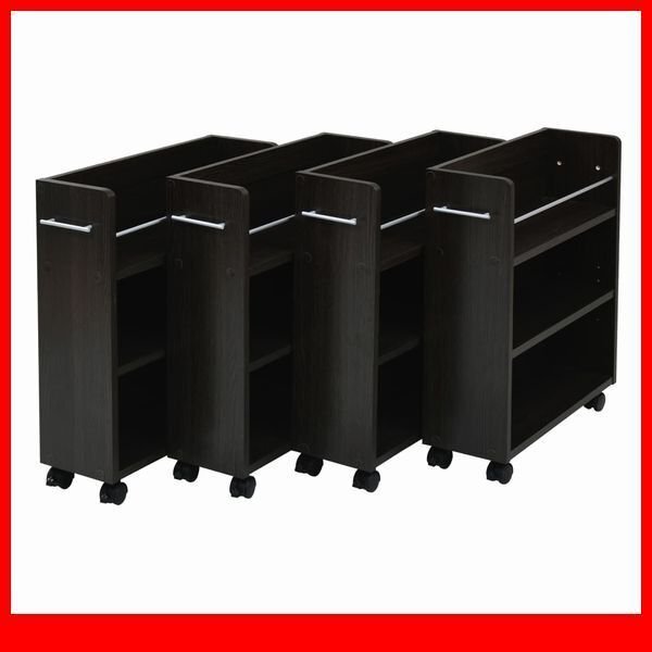 押入れ収納★クローゼット 収納 ラック 本棚 4個セット/隙間家具 リビング ダイニング デスクラックに/ダークブラウン/sgta-0128set/a1拍卖