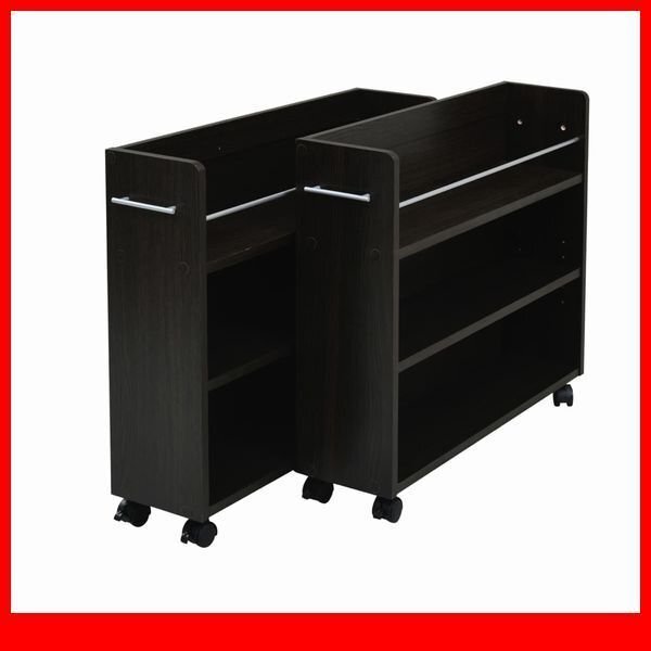 押入れ収納★押入れ 収納 ラック 本棚 2個セット/大容量/隙間家具 リビング ダイニング デスクラックに/ダークブラウン/特価/sgta-0130/a1拍卖