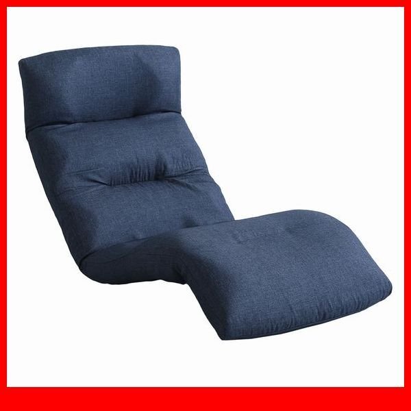 座椅子★日本製リクライニング座椅子 ダウンタイプ/布地 ファブリック/14段階調節ギア 転倒防止機能付/ローテーブル こたつで/ネイビー/a7拍卖