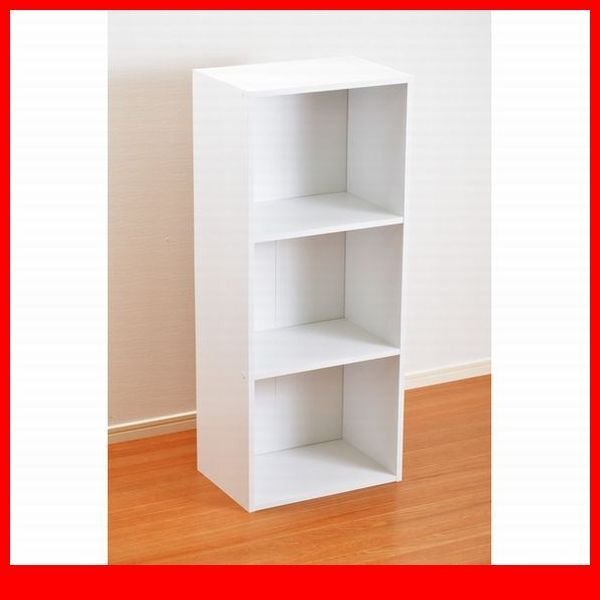 カラーボックス★3段A4サイズ 2個セット/マルチ 多目的収納/人気の白家具 ホワイト/a4拍卖