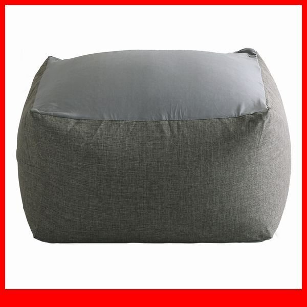 クッション★おしゃれなキューブ型ビーズクッション XLサイズ/日本製 洗えるカバー 布地/ソファ 椅子 スツール/ダークカラー/グレー/a4拍卖