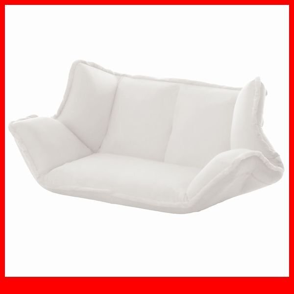 ソファ★新品/大人かわいいインテリア マルチリクライニングローソファ 2人掛け/ベッドマットにも 日本製 完成品/シルキーホワイト/a10拍卖