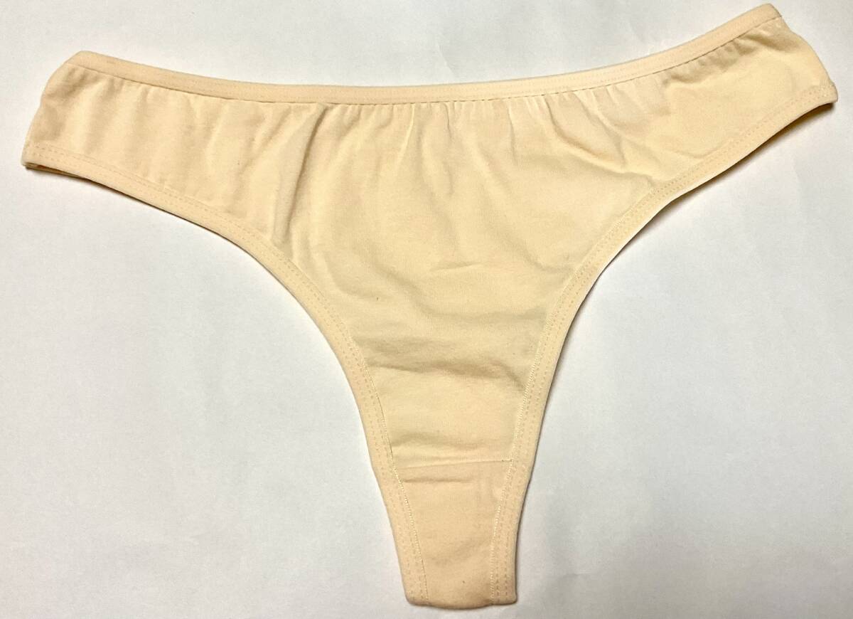 即決★新品★伸縮性T-バッグ コットンパンティ★G-ストリングパンティ★セクシー★日本サイズL相当★クリームイエロー拍卖