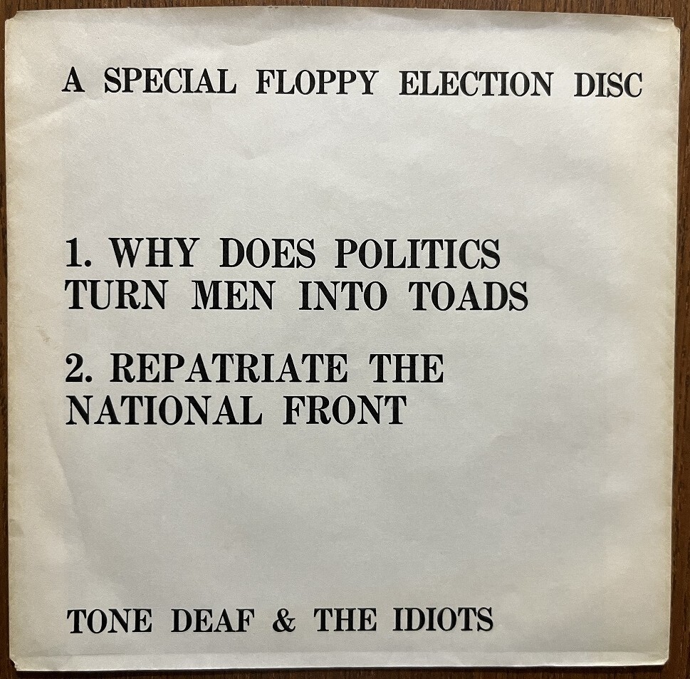 Vintage Vinyl 試聴可 Tone Deaf And The Idiots - Why Does Politics Turn orig 7'【70's punk/power pop/new wave パンク天国】拍卖