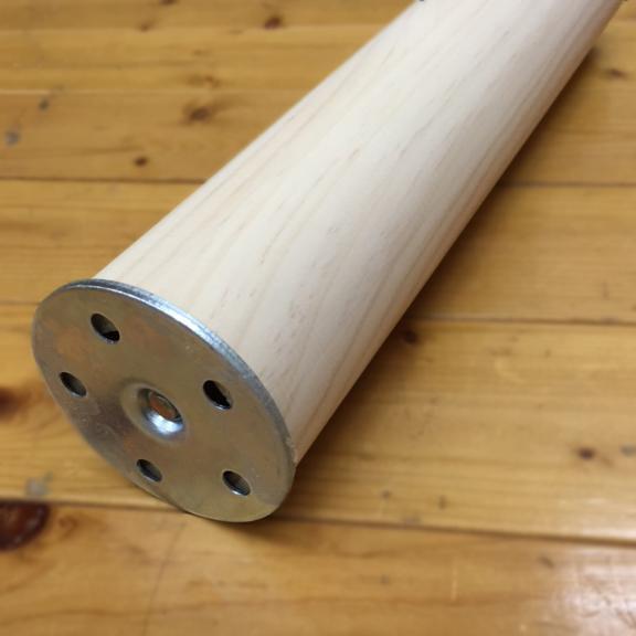 【送料別途】 家具DIY パイン材 丸脚 450mm×60Φ 4本セット 円柱 テーブル脚拍卖