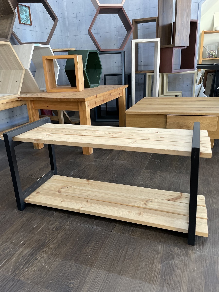 【送料別途】 アウトレット 棚アイアンフレーム 2段タイプ W335×H395(mm)拍卖