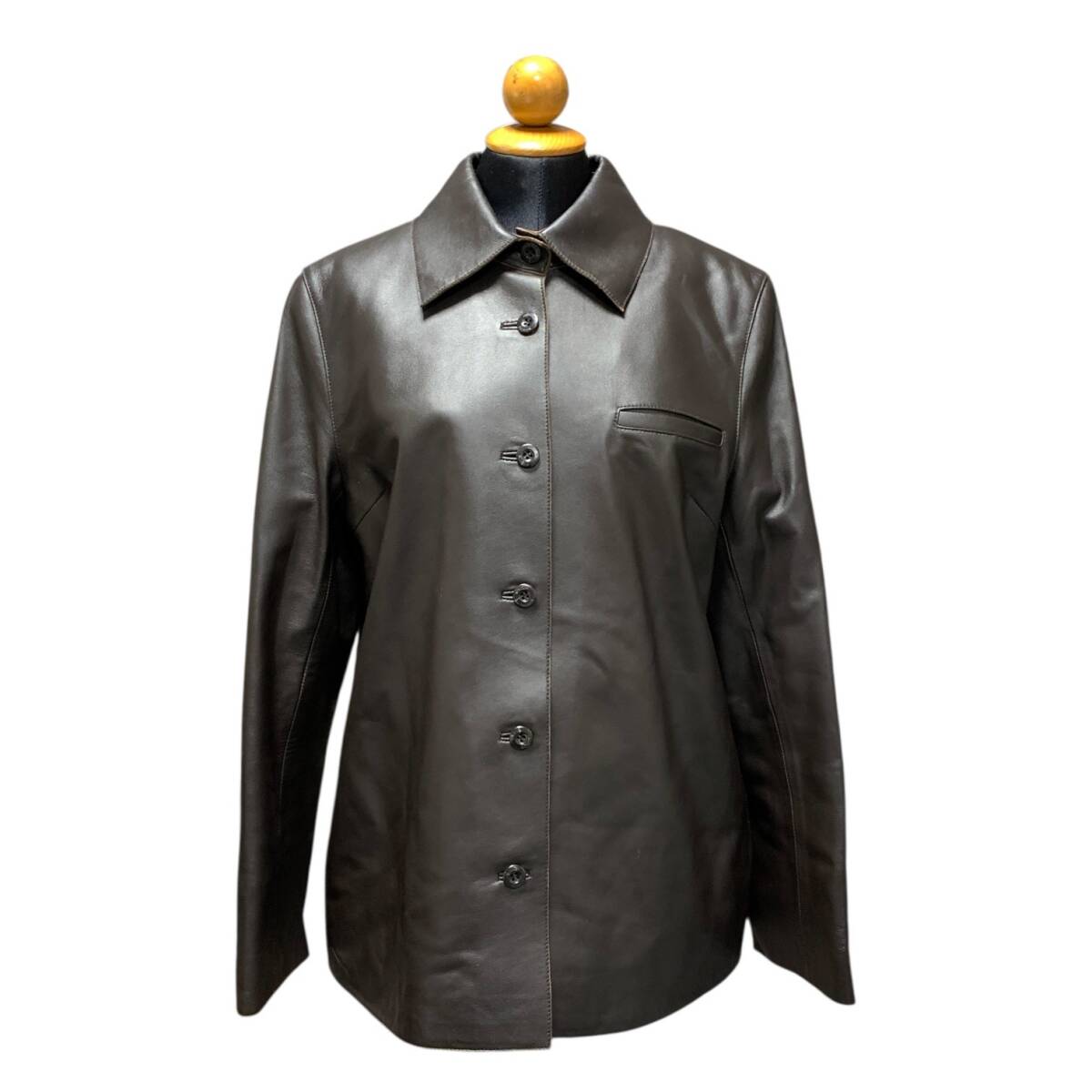 ◆BALMAIN バルマン レザージャケット羊革 本革 1612 サイズ11 ブラウン レディース アウター 中古品◆ kyV19181N拍卖