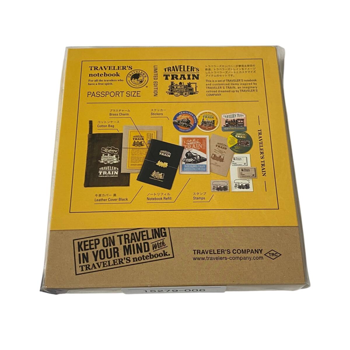 【未使用】 トラベラーズノート パスポートサイズ 限定セット トレイン TRAVELER’S TRAIN ブラック W100790RL拍卖