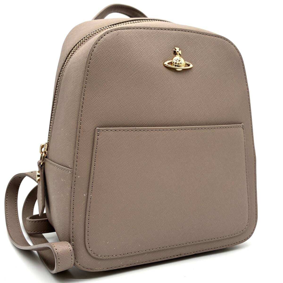 Vivienne Westwood ヴィヴィアンウエストウッド リュック レディース 金オーブ グレージュ サフィアーノレザー バックパック ショルダー拍卖