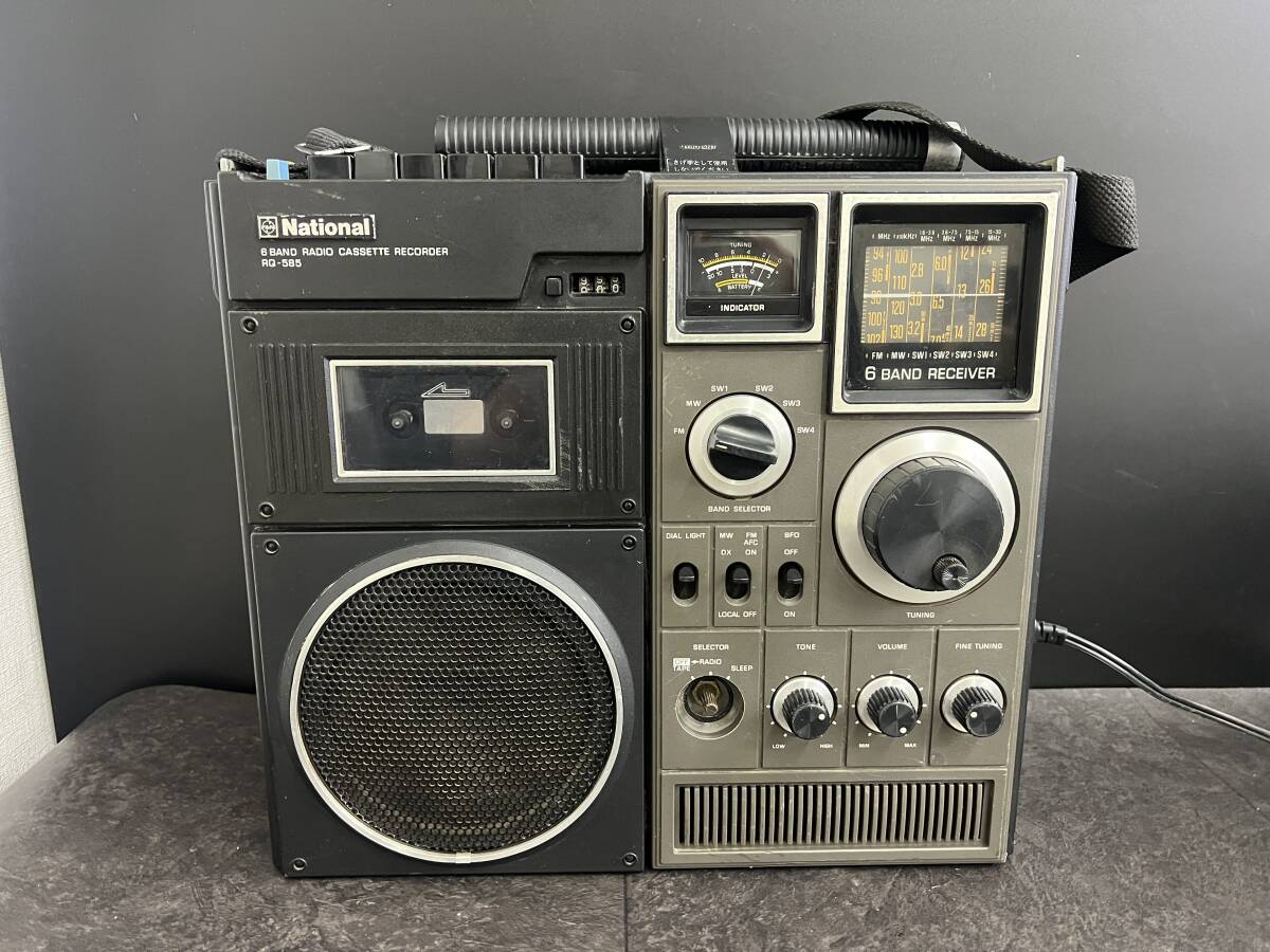 CT11382 National RQ-585 ラジカセ ナショナル 昭和レトロ ナショナル ラジオ ジャンク拍卖