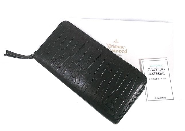 未使用 Vivienne Westwood ブライダルボックス ラウンドジップ ウォレット 長財布 ロゴ オーブ ORB エンボス ファスナー拍卖