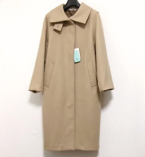 未使用品★EDIT.FOR.LULU エディット フォー ルル★ハードメルトンスタンドカラーコート★ライナー付き SAMPLE ベージュ ベイクルーズ拍卖