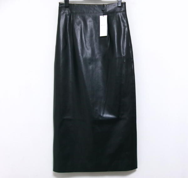 新品★BEIGE ベイジ★フェイクレザースカート タイトスカート★ブラック M マキシ丈 日本製 オンワード樫山 エコレザー拍卖