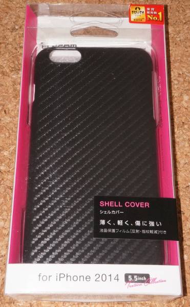 ★新品★ELECOM iPhone6s Plus/6 Plus シェルカバー カーボン調 ブラック拍卖