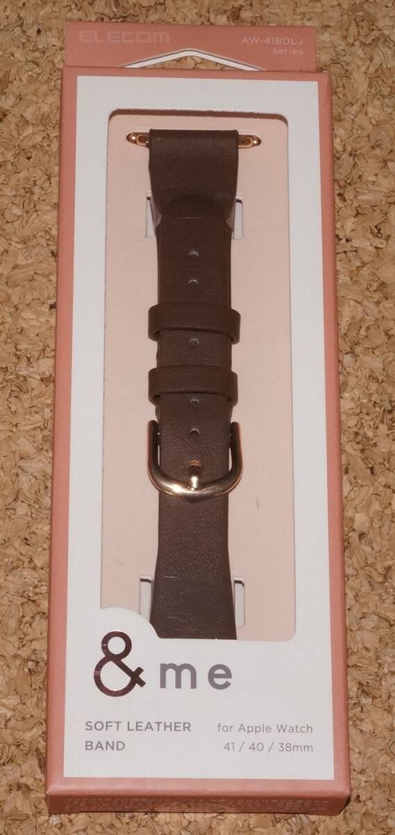 ★新品★ELECOM Apple Watch 41/40/38/42mm ソフトレザーバンド &me ココアブラウン拍卖