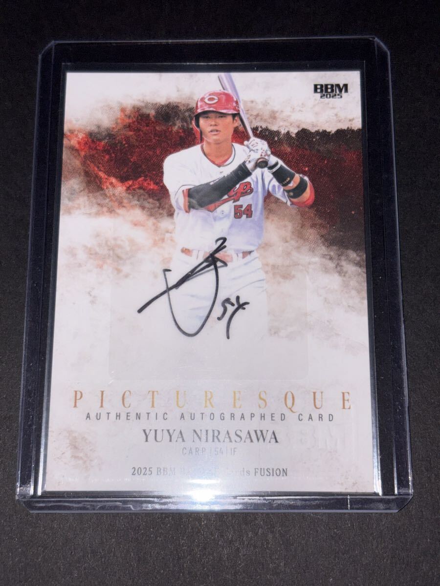 2025 bbm fusion 韮澤雄也 直筆サインカード picturesque 広島東洋カープ拍卖