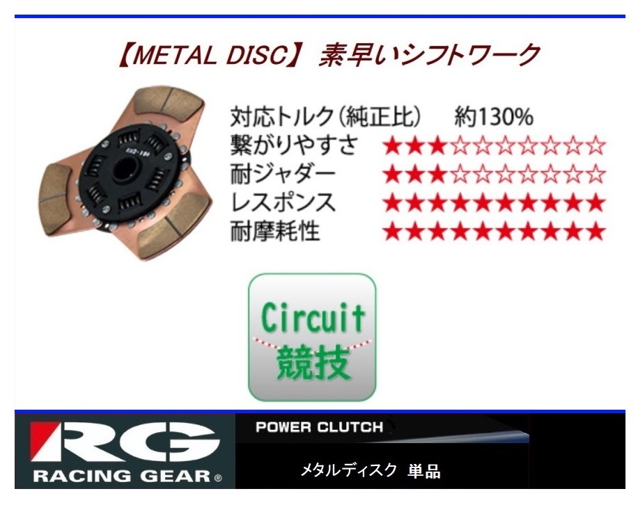 ◆RG メタルクラッチディスク インプレッサ GDA/GGA(ターボ)拍卖