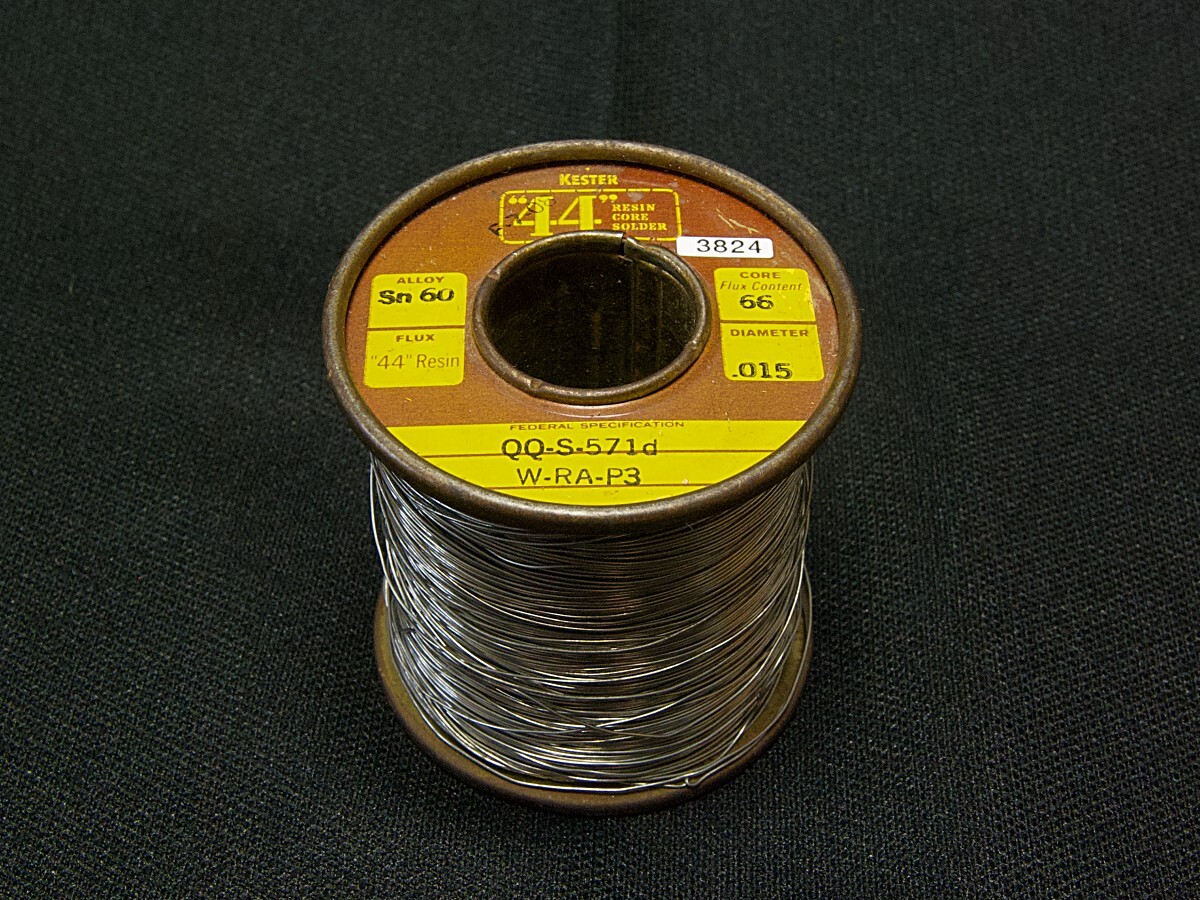 ♪♪Kester "44" Solder 60/40 0.4mm径 スプール売り 347g、ケスター ハンダ #3824♪♪拍卖