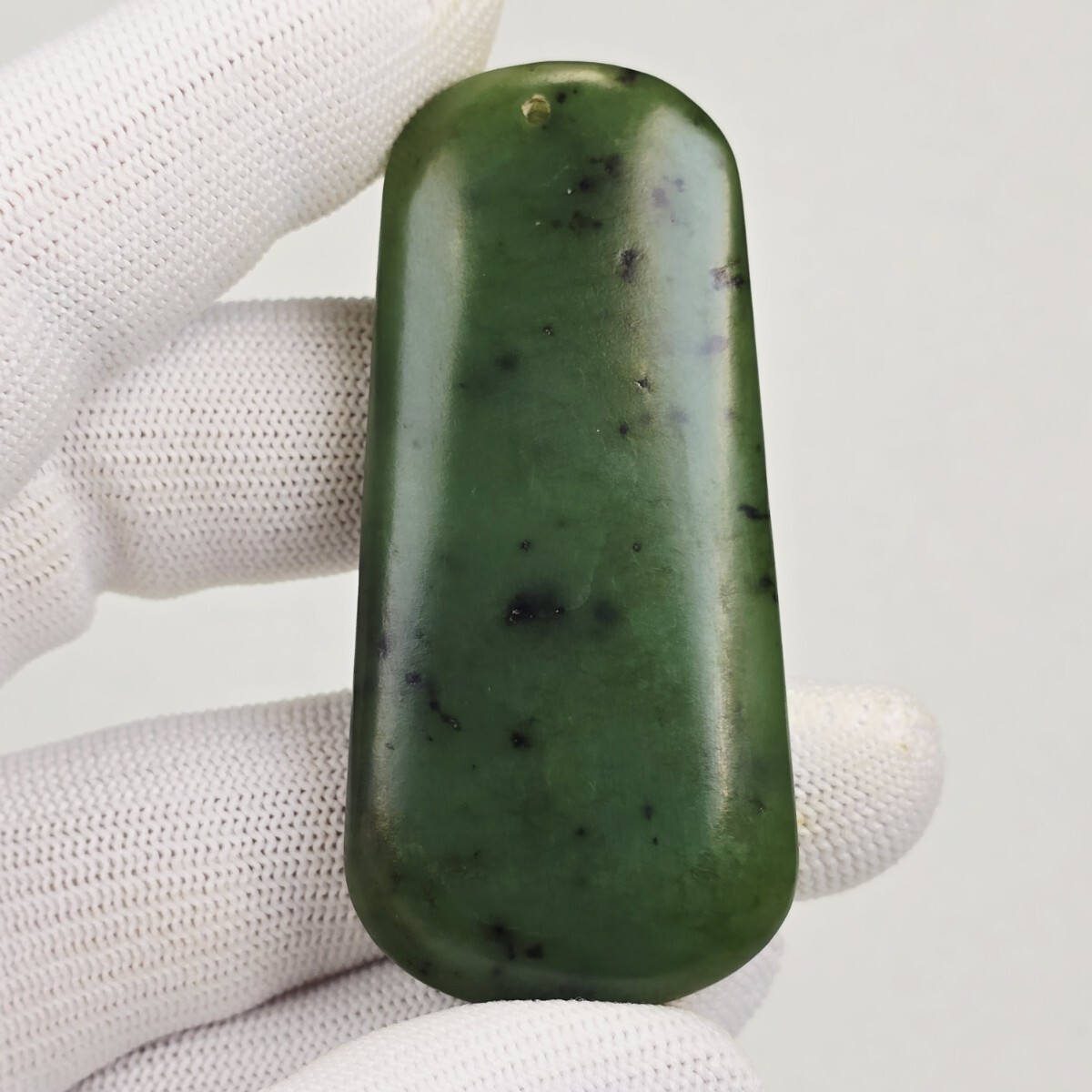 美品 縄文、弥生、古墳、須恵器、緑の濃い 透明感質感良い 瑪瑙 碧玉 大玉珠拍卖