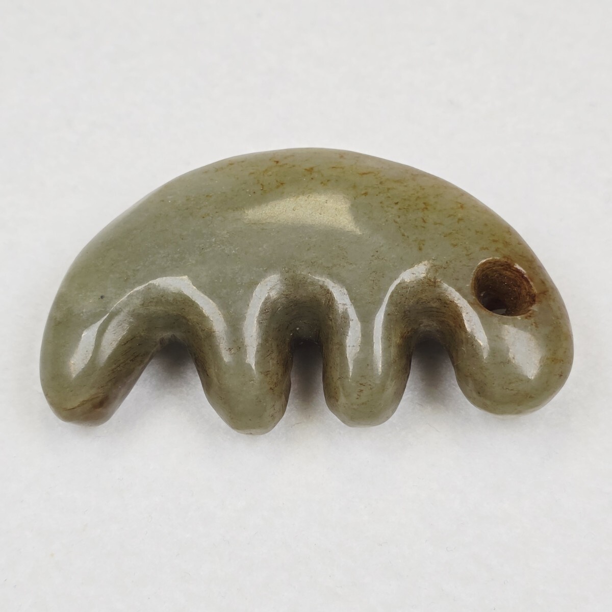 收集品 縄文、弥生、古墳、須恵器、透明感質感良い 石器 瑪瑙 櫛形勾玉拍卖