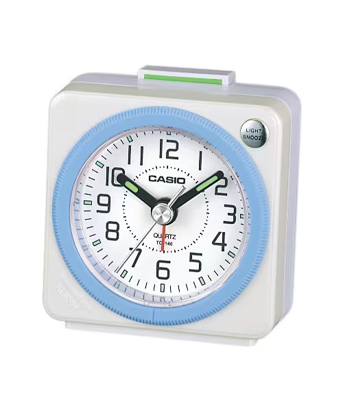 【新品・保証付/送料230円/即決】 トラベル コンパクト スヌーズ ライト付き 目覚まし時計 CASIO TQ-146-7JF シンプル M51030-10拍卖