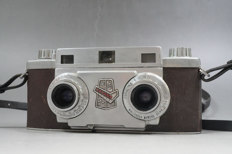 1円~【L830】REVERE STEREO 33 Wollensak 35mm F3.5 ステレオカメラ フィルムカメラ拍卖