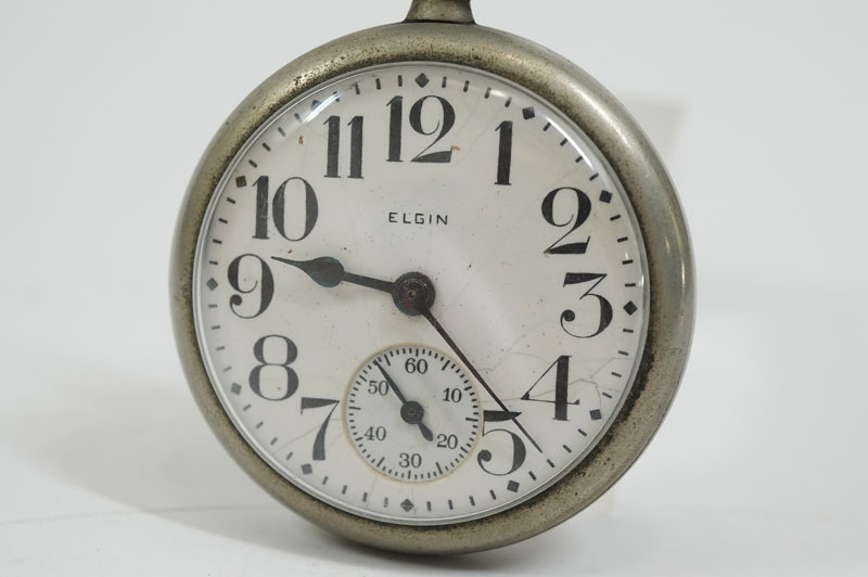 1円~【L844】ELGIN/エルジン 懐中時計 KEYSTONE WATCHCASE 1930年代製 手巻き 7石 スモセコ ビンテージ拍卖