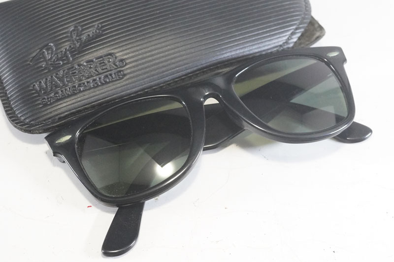 【L854】RayBan レイバン WAYFARER 5022 B&L RayBan USA ボシュロム ブラック サングラス ケース付拍卖