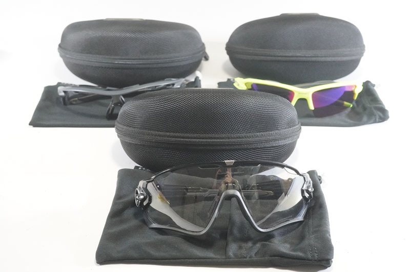 【L852】OAKLEY オークリー まとめ3点 RADARLOCK FLAK JAWBREAKER サングラス アイウェア 保存袋・ケース付 スポーツ フレーム拍卖