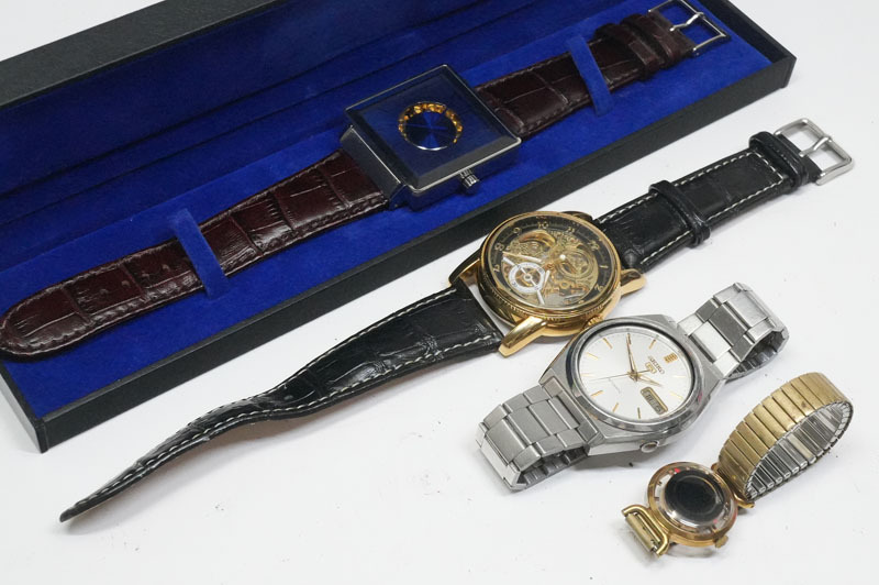 1円~【L946】腕時計まとめ SEIKO/セイコー5/7009-876A FORSINING/JUVENIA/パーラメント 自動巻き 手巻き メンズ レディース 全て実働 4点拍卖