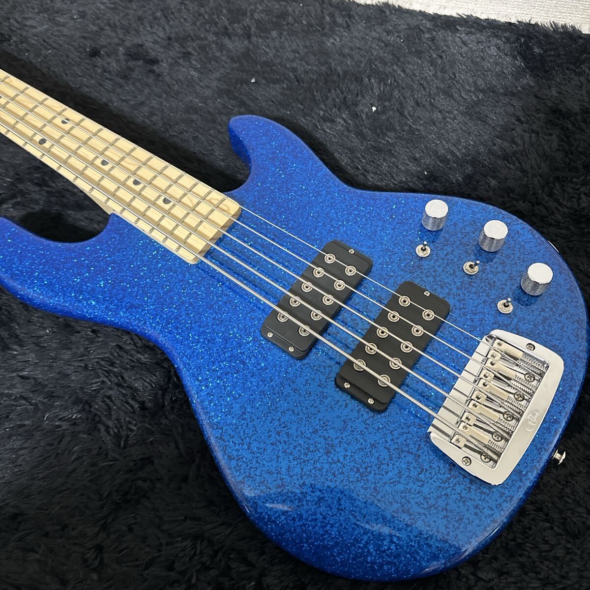 超激レア! 1円スタート G&L USA FULLERTON DELUXE L-2500 5弦 エレキベース 弦楽器 ケース付属 ラメ ブルー 青 1円~拍卖