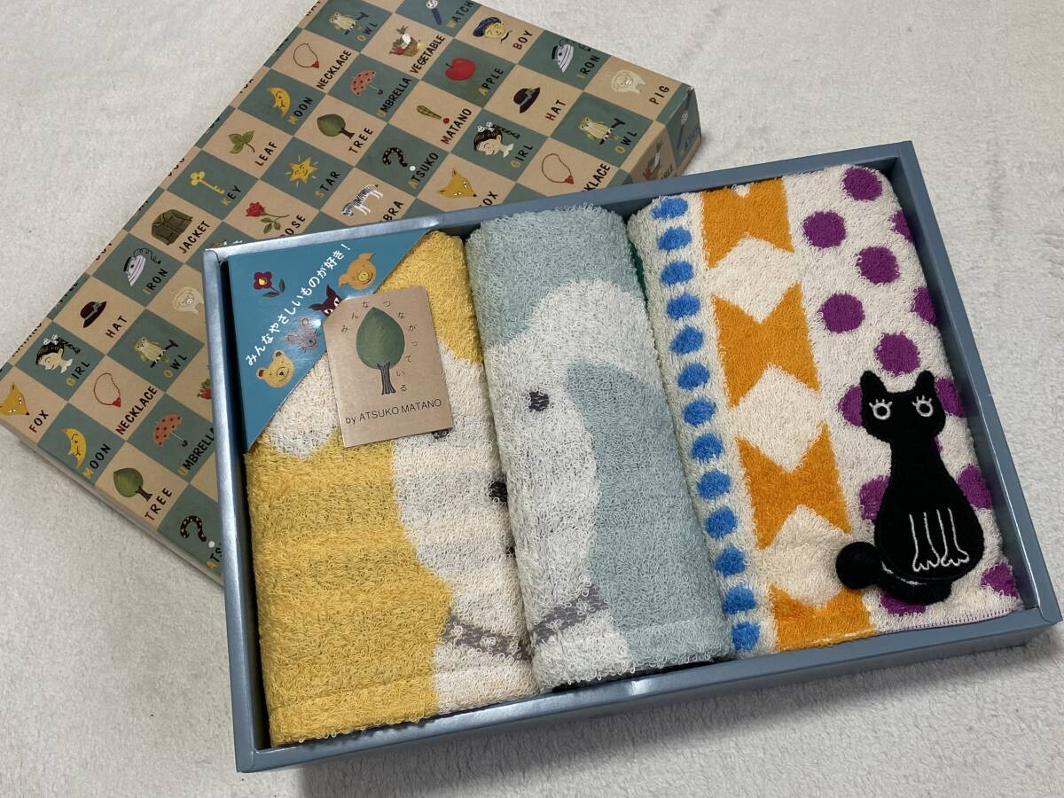 ★新品【マタノアツコ】フェイスタオル2枚&ウォッシュタオル1枚★拍卖