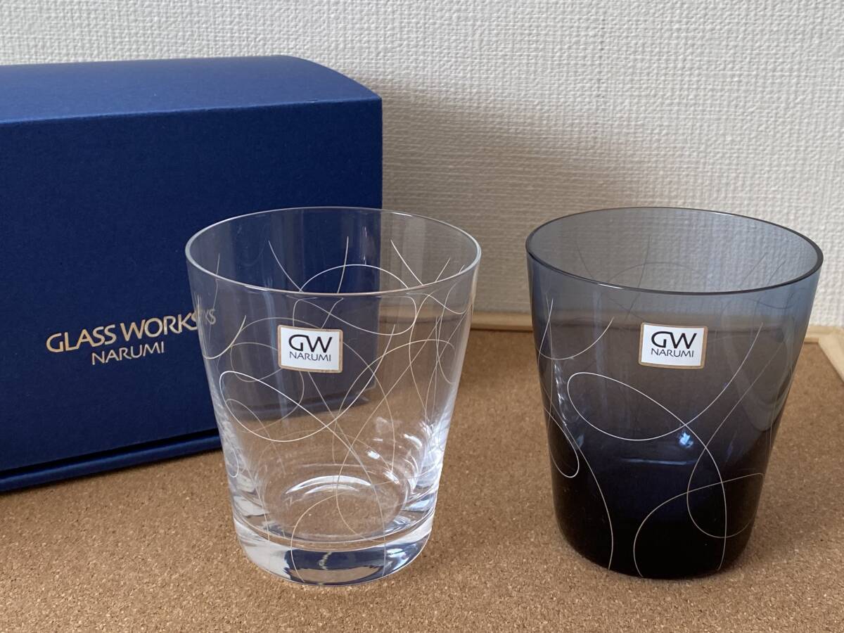 ★新品【NARUMI/ナルミ】GLASS WORKS ペアオールドグラス ポルカ★拍卖