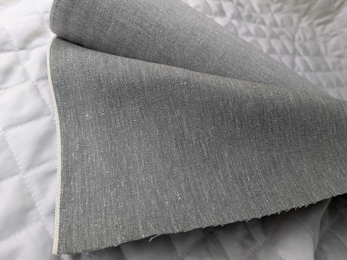産地 岡山県 井原デニム コットン100% グレー セルヴィッチデニム 79cm幅 11oz 3mカット 生地 日本製 DOL8拍卖