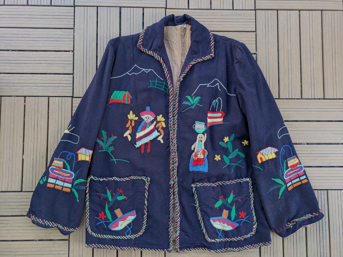 Vintage Mexican Jacket ヴィンテージ メキシカン ウール ジャケット 刺繍 ビンテージ 古着拍卖