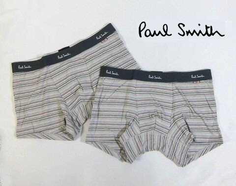 K水11135新品▼ ポールスミス 【 LL 】 グレー系 Paul Smith ボクサーパンツ 下着 ローライズボクサーパンツ Paul Smith マルチストライプ拍卖