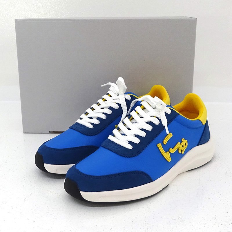 ★未使用★via SANGACIO にゅ~ずBLOW BLUE×YELLOW 24.5cm US6.5(ヴィア・サンガチオ/スニーカー)★【AP128】拍卖